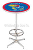 Holland Bar Stool L216 University of Kansas 42&quot; Tall - 30&quot; Top Pub Table with Chrome Finish