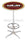 Holland Bar Stool L216 University of Louisiana at Monroe 42&quot; Tall - 30&quot; Top Pub Table with Chrome Finish