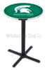 Holland Bar Stool L211 Michigan State University 42&quot; Tall - 30&quot; Top Pub Table with Black Wrinkle Finish