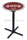 Holland Bar Stool L211 Mississippi State University 42&quot; Tall - 30&quot; Top Pub Table with Black Wrinkle Finish