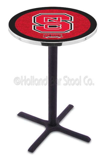 Holland Bar Stool L211 North Carolina State University 42" Tall - 30" Top Pub Table with Black Wrinkle Finish