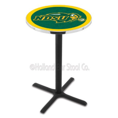 Holland Bar Stool L211 North Dakota State University 42" Tall - 30" Top Pub Table with Black Wrinkle Finish