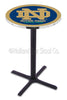 Holland Bar Stool L211 Notre Dame (ND) 42&quot; Tall - 30&quot; Top Pub Table with Black Wrinkle Finish