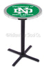 Holland Bar Stool L211 University of North Dakota 42&quot; Tall - 30&quot; Top Pub Table with Black Wrinkle Finish