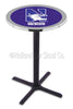 Holland Bar Stool L211 Northwestern University 42&quot; Tall - 30&quot; Top Pub Table with Black Wrinkle Finish
