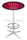 Holland Bar Stool L216 Oklahoma University 42&quot; Tall - 30&quot; Top Pub Table with Chrome Finish