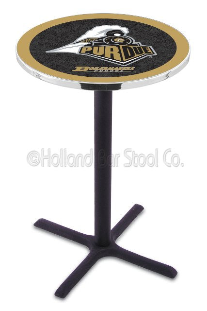 Holland Bar Stool L211 Purdue 42" Tall - 30" Top Pub Table with Black Wrinkle Finish