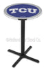 Holland Bar Stool L211 Texas Christian University 42&quot; Tall - 30&quot; Top Pub Table with Black Wrinkle Finish