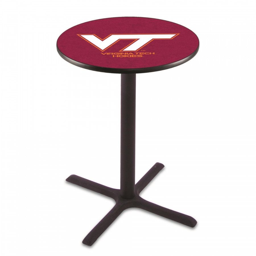 Holland Bar Stool L211 Virginia Tech University 42&quot; Tall - 30&quot; Top Pub Table with Black Wrinkle Finish