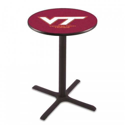Holland Bar Stool L211 Virginia Tech University 42" Tall - 30" Top Pub Table with Black Wrinkle Finish