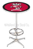 Holland Bar Stool L216 University of Wisconsin (Badger) 42&quot; Tall - 30&quot; Top Pub Table with Chrome Finish