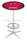 Holland Bar Stool L216 University of Wisconsin (W) 42&quot; Tall - 30&quot; Top Pub Table with Chrome Finish