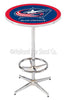 Holland Bar Stool L216 Columbus Blue Jackets 42&quot; Tall - 30&quot; Top Pub Table with Chrome Finish