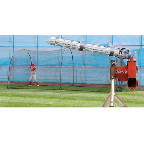 Heater BSC599 Heater Jr. Pitching Machine And Xtender 24 ft. Batting Cage