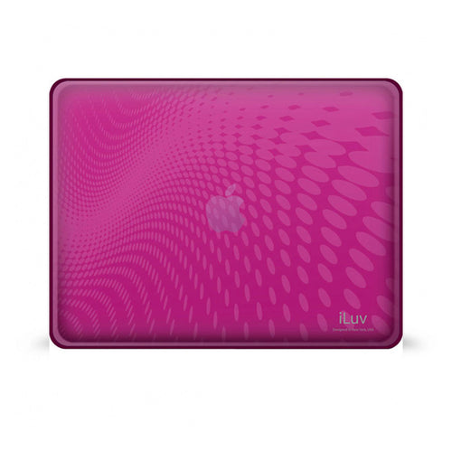 Iluv Pink Flexi-Clear Case With Dot Wave Pattern For iPad 1G