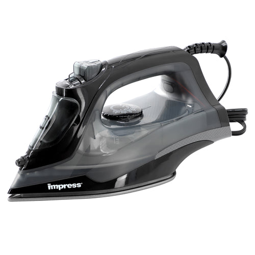 Impress  Mid-Sized Spray Steam and Dry Iron in Black with Motion Auto-Shutoff
