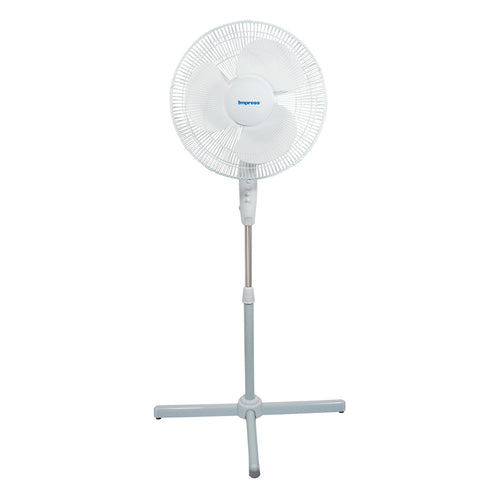 Impress  Handi-Fan 16 Inch Oscillating Stand Fan in White