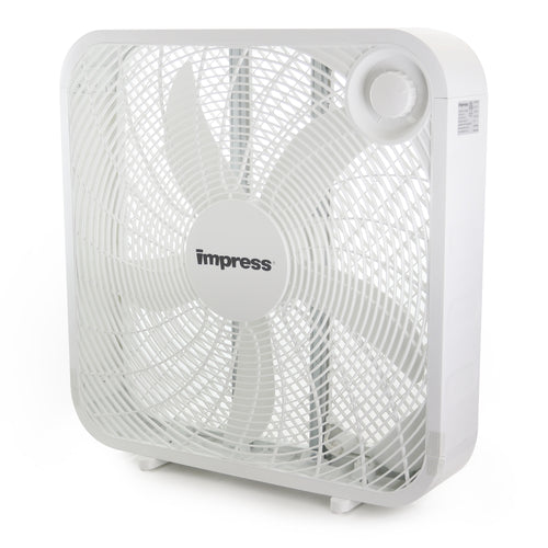 Impress  20-Inch 3-Speed Box Fan in White