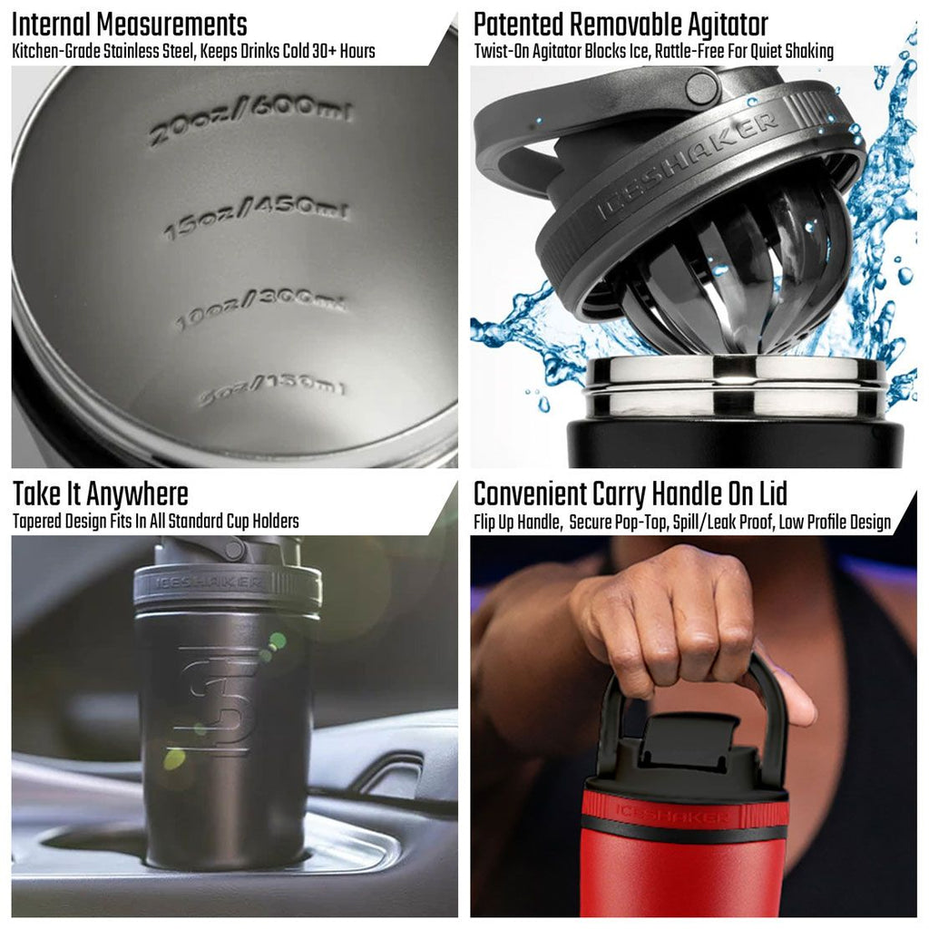 Atlanta Braves Ice Shaker 26oz Stainless Steel - Special Order - 9