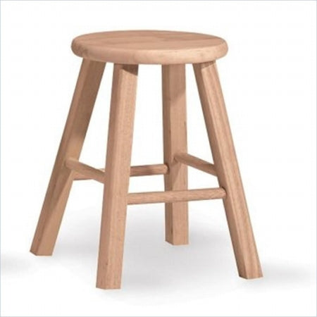International Concepts 1S-518 18 in. Unfinished Round Top Bar Stool