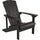 All-Weather Poly Resin Wood Adirondack Chair in Slate Gray - Flash Furniture