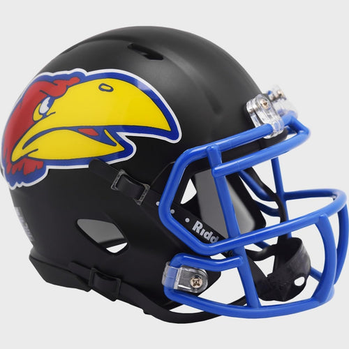Kansas Jayhawks Helmet Riddell Replica Mini Speed Style Black - Riddell