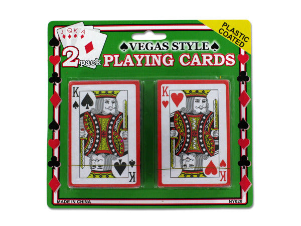 Bulk Buys NY020-48 Black Yellow  Blue  Red Vegas Style Playing Cards with Paper Materials - Pack of 48