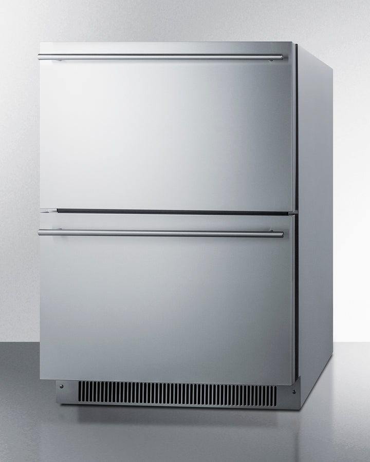 24'' Wide Indoor/Outdoor ADA Compliant 2-Drawer Freezer - ADFD2D24 Summit