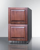 18 Inch 2 Drawer Refrigerator In ADA Height For Outdoor Or Indoor Use - ADRD18OS Summit