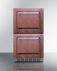 18 Inch 2 Drawer Refrigerator In ADA Height For Outdoor Or Indoor Use - ADRD18OS Summit