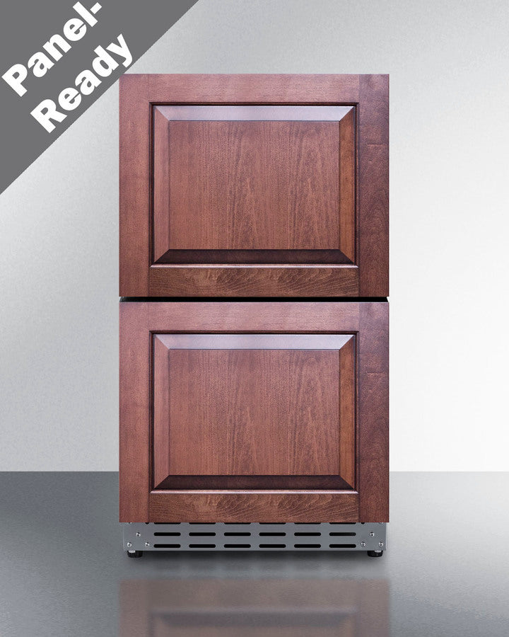 18 Inch 2 Drawer Refrigerator In ADA Height For Outdoor Or Indoor Use - ADRD18OS Summit