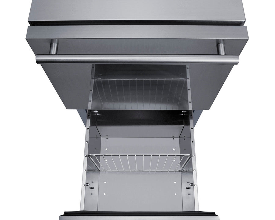 18 Inch 2 Drawer Refrigerator In ADA Height For Outdoor Or Indoor Use - ADRD18OS Summit