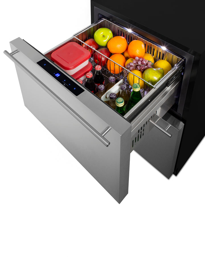 24'' Wide Panel-Ready Indoor/Outdoor ADA Compliant 2-Drawer Refrigerator - ADRD241PNR Summit