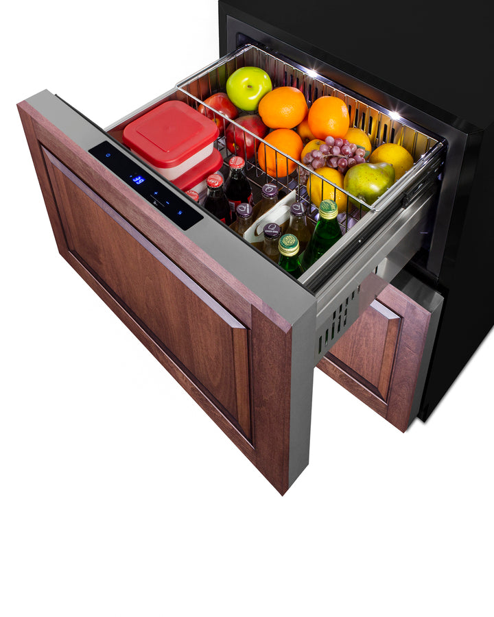 24'' Wide Panel-Ready Indoor/Outdoor ADA Compliant 2-Drawer Refrigerator - ADRD241PNR Summit