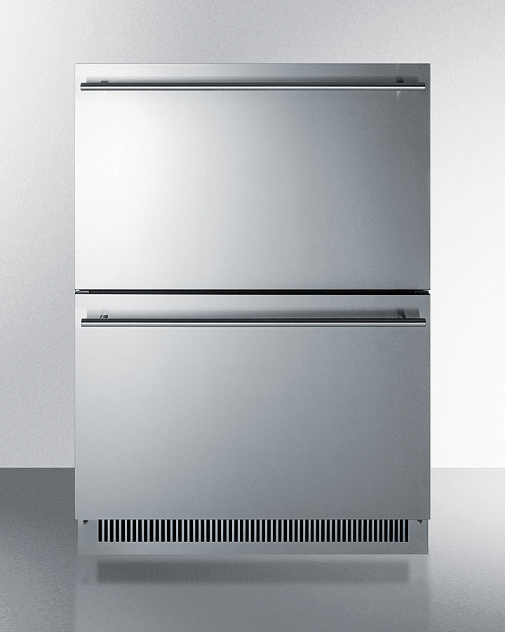 24'' Wide Indoor/Outdoor ADA Compliant Drawer Refrigerator In Stainless Steel - ADRD24 Summit