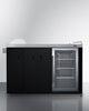 Mobile Outdoor Kitchenette With Refrigerator, Sink, Storage Cabinet, And Slide-Out Waste Bins - CARTOS54LG Summit