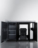 Mobile Outdoor Kitchenette With Refrigerator, Sink, Storage Cabinet, And Slide-Out Waste Bins - CARTOS54RS Summit