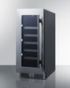 15'' Wide Built-In Wine Cellar With Seamless Stainless Steel Door Trim - CL155WCLHD Summit Classic