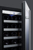 15'' Wide Built-In Wine Cellar With Seamless Stainless Steel Trimmed Low-E Glass Door - CL15WC Summit Classic