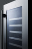 18'' Wide Built-In Wine Cellar With Seamless Stainless Steel Trimmed Glass Door And Stainless Steel Wrapped Cabinet - CL18WCCSS Summit Classic