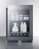 24'' Wide Undercounter Beverage Center With Seamless Stainless Steel Trimmed Glass Door - CL24BV Summit Classic