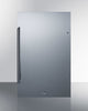 Outdoor Shallow Depth Refrigerator In A 19'' W X 17.25'' D Footprint, With Stainless Steel Exterior And Lock - SPR196OSCSS Summit