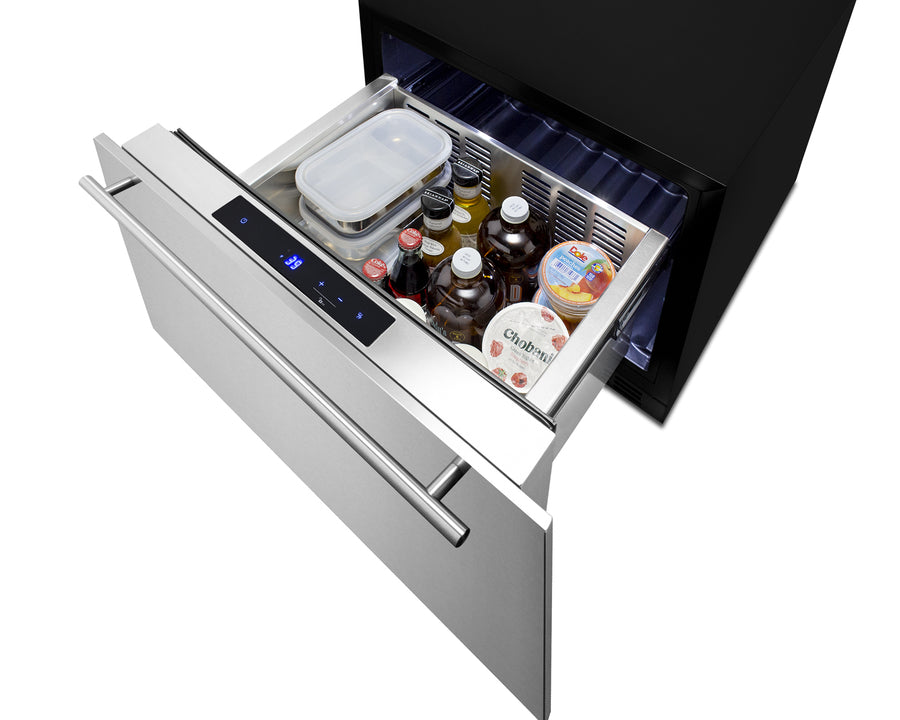 24'' Wide Single Drawer Bulit-In Refrigerator For Indoor Or Outdoor Use With Panel-Ready Front - FF1DSS24 Summit