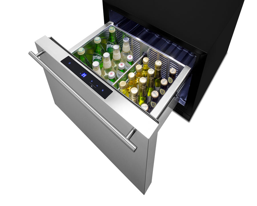 21.5'' Wide Single Drawer Bulit-In Refrigerator For Indoor Or Outdoor Use With Panel-Ready Front - FF1DSS Summit