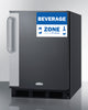 Commercial 5.5 Cu.Ft. Beverage Zone Refrigerator With Stainless Steel Handle - FF6BK7BZADA Summit Commercial
