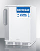 Commercial 5.5 Cu.Ft. Beverage Zone Refrigerator With Stainless Steel Handle - FF6W7BZ Summit Commercial