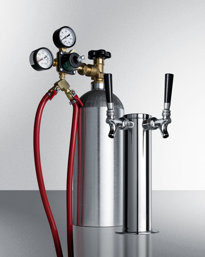 Built-In Commercially Approved Dual Tap Cold Brew Kegerator In Stainless Steel - SBC682CFTWIN Summit
