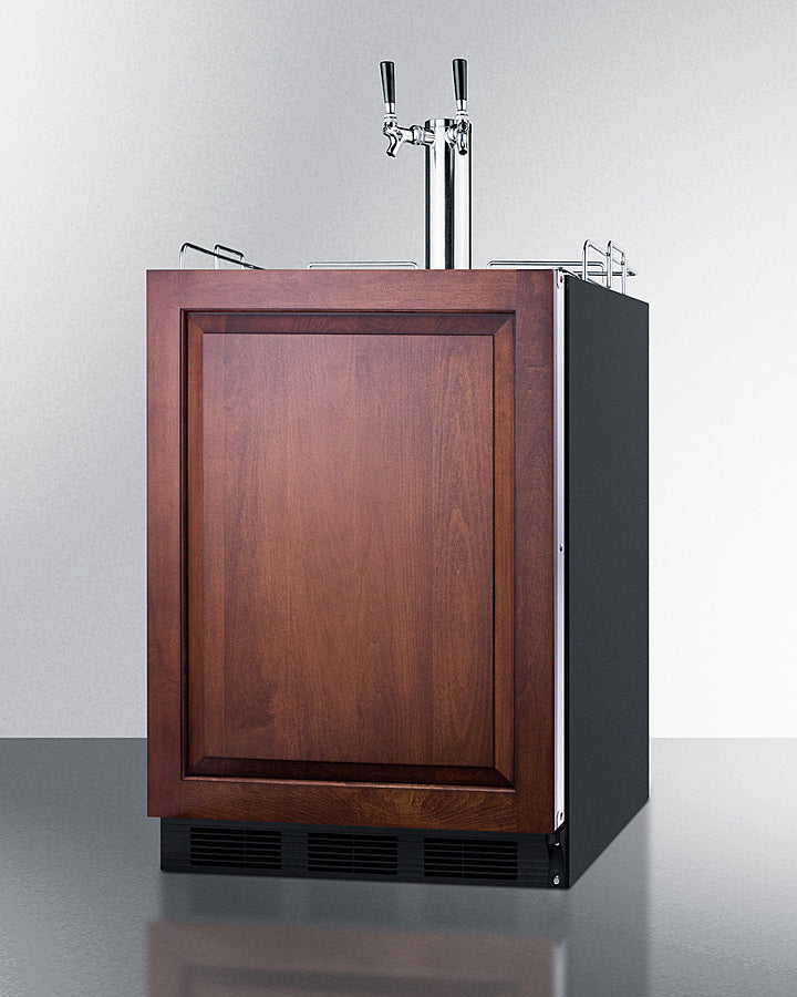 Built-In Kegerator For Use Under ADA Compliant Counters With Dual Tap Kit For Two 1/6 Kegs And Panel-Ready Door - SBC58BLBIADAIF Summit Commercial