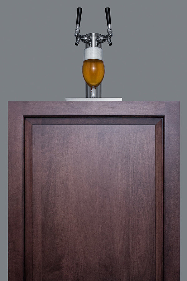 Built-In Kegerator For Use Under ADA Compliant Counters With Dual Tap Kit For Two 1/6 Kegs And Panel-Ready Door - SBC58BLBIADAIF Summit Commercial