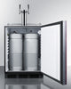 Built-In Kegerator For Use Under ADA Compliant Counters With Dual Tap Kit For Two 1/6 Kegs And Panel-Ready Door - SBC58BLBIADAIF Summit Commercial